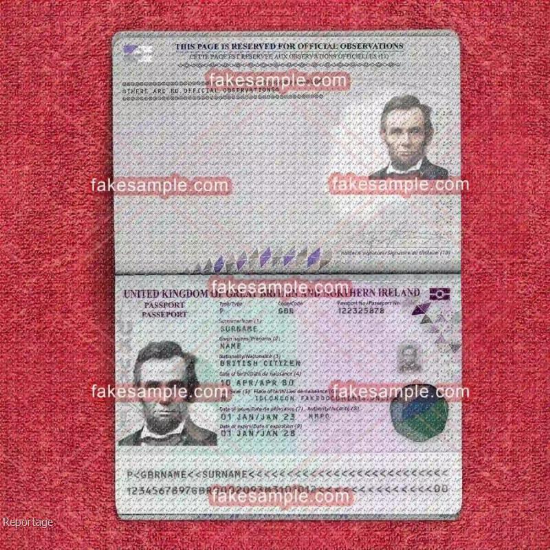 Philippines Passport Fake Template