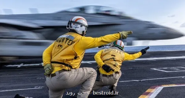 پرواز جنگنده ها از قدرتمندترین ناو جنگی جهان